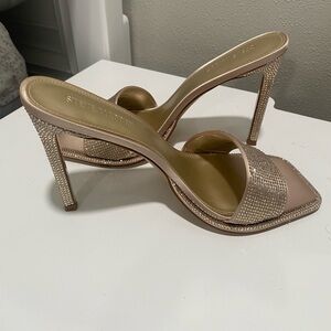 Steve Madden Gold Rhinestone Heels